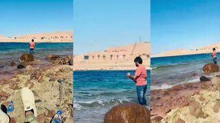 Haql, Red Sea: прогулка по пляжу и морская рыбалка у свала