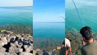 Jazan, KSA - кингфиш 8 кг: снасти и проводка на корнише