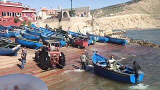 Imsouane: лодки на песок и короткая рыбалка у волнореза
