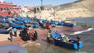 Imsouane: лодки на песок и короткая рыбалка у волнореза