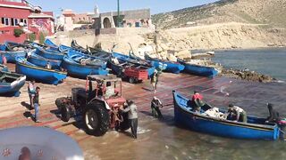 Imsouane: лодки на песок и короткая рыбалка у волнореза