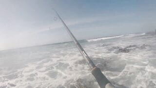 El Jadida, техника троллинга со спиннингом у бровки