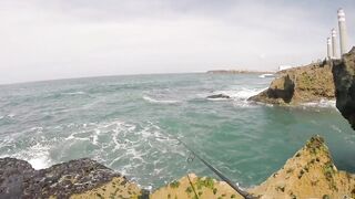 El Jadida, техника троллинга со спиннингом у бровки