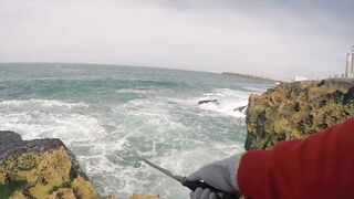 El Jadida, техника троллинга со спиннингом у бровки