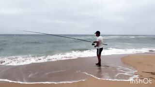 El Oualidia - pêche à la daurade: морская рыбалка в лагуне Марокко