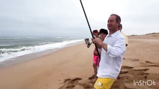 El Oualidia - pêche à la daurade: морская рыбалка в лагуне Марокко