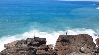 Larache, Morocco - июльская рыбалка у устья реки
