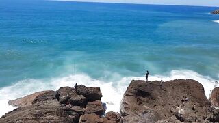 Larache, Morocco - июльская рыбалка у устья реки