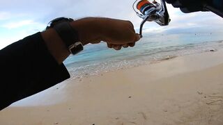 Flic en Flac - софтпластик с пляжа, проводка по краю рифа