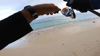 Flic en Flac - софтпластик с пляжа, проводка по краю рифа