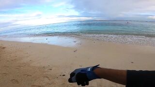 Flic en Flac - софтпластик с пляжа, проводка по краю рифа