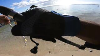 Wolmar Beach, Flic en Flac: shore casting с рассвета