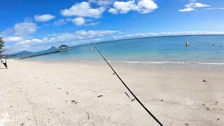 Wolmar Beach, Flic en Flac: shore casting с рассвета