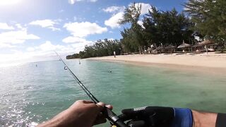 Wolmar Beach, Flic en Flac: shore casting с рассвета