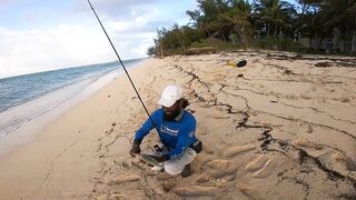 Le Morne — раннее утро: морская рыбалка в Маврикии у камней