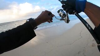 Le Morne — раннее утро: морская рыбалка в Маврикии у камней