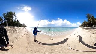 Le Morne — раннее утро: морская рыбалка в Маврикии у камней