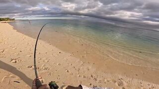 Le Morne, Mauritius: shore casting на закате — снасть и точки