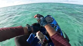 Le Morne kayak fishing: каяк, прилив и дорожка по кромке рифа