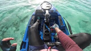 Le Morne kayak fishing: каяк, прилив и дорожка по кромке рифа