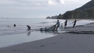 Mahé, Beau Vallon - уловы на рассвете: морская рыбалка на пляже