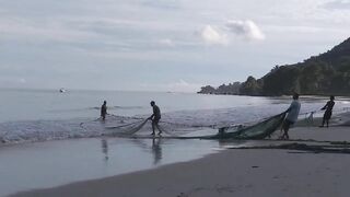Mahé, Beau Vallon - уловы на рассвете: морская рыбалка на пляже