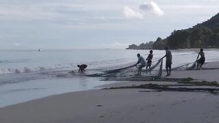 Mahé, Beau Vallon - уловы на рассвете: морская рыбалка на пляже