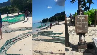 Beau Vallon Beach, Story Hotel: белый пляж и рыбалка с рассвета
