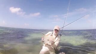 Desroches 2013 - первый permit сезона: морская рыбалка на плоских