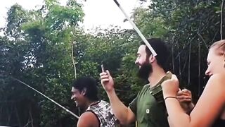 Бентота — речная рыбалка: живец под нависшими манграми и судак у коряг