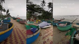 Муйне, Вьетнам — круглые лодки-корзины: как выходят в море на рассвете