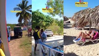 Куба, Плайя Анкон: прогулка по пляжу и рыбацкие лодки