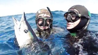 Пемба, 2014 — экстремальная подводная охота в синей воде: трофеи GT