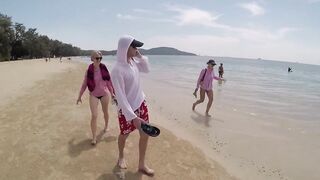 Krabi Ao Nang - вечерняя набережная и пляж Klong Muang прогулка у моря в Таиланде