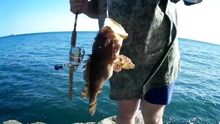 Симеиз рыбалка в Крыму охота за черноморской скорпеной с берега и с лодки