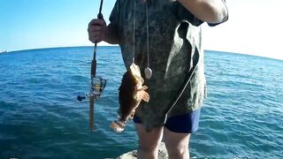 Симеиз рыбалка в Крыму охота за черноморской скорпеной с берега и с лодки