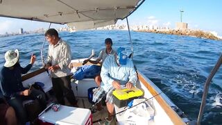 Морская рыбалка у берегов Александрии Египет trolling по свалам и рельефу Средиземного моря