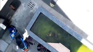 Shanghai эксперимент с drone fishing как запускать снасть с квадрокоптера над водой