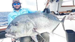 Pemba Zanzibar Tanzania охота на GT гигантского тревалли поппинг и релиз трофеев