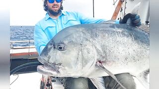 Pemba Zanzibar Tanzania охота на GT гигантского тревалли поппинг и релиз трофеев