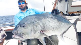 Pemba Zanzibar Tanzania охота на GT гигантского тревалли поппинг и релиз трофеев