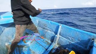 Желтоперый тунец техника ловли handline и морская битва на крючке в открытом океане