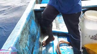 Желтоперый тунец техника ловли handline и морская битва на крючке в открытом океане