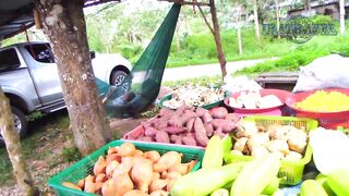 Тайский рынок Krabi Klong Muang ассортимент продуктов цены на улице и местные уличные вкусы