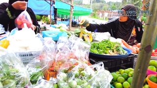 Тайский рынок Krabi Klong Muang ассортимент продуктов цены на улице и местные уличные вкусы