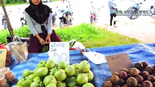 Тайский рынок Krabi Klong Muang ассортимент продуктов цены на улице и местные уличные вкусы