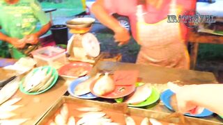 Тайский рынок Krabi Klong Muang ассортимент продуктов цены на улице и местные уличные вкусы