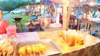 Тайский рынок Krabi Klong Muang ассортимент продуктов цены на улице и местные уличные вкусы