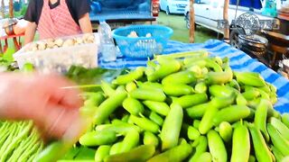 Тайский рынок Krabi Klong Muang ассортимент продуктов цены на улице и местные уличные вкусы