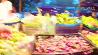 Тайский рынок Krabi Klong Muang ассортимент продуктов цены на улице и местные уличные вкусы